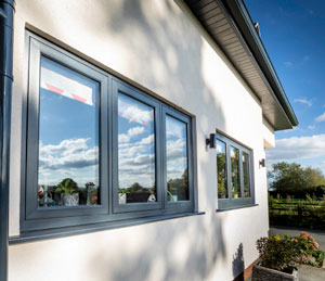 Grey Flush Casement Windows